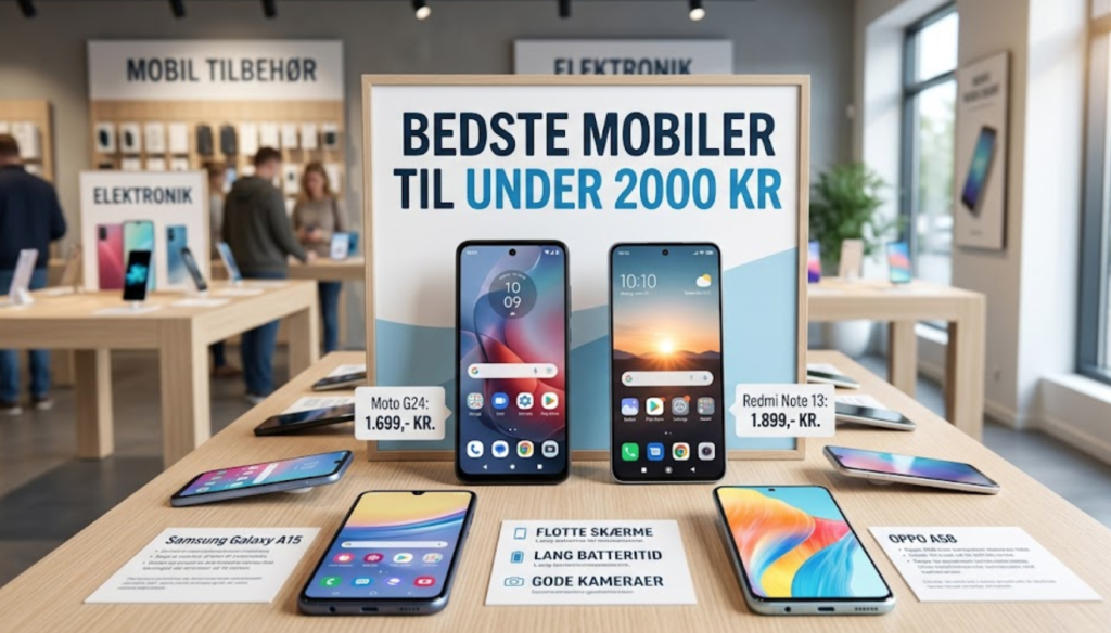 Bedste mobiler under 2.000 kr.