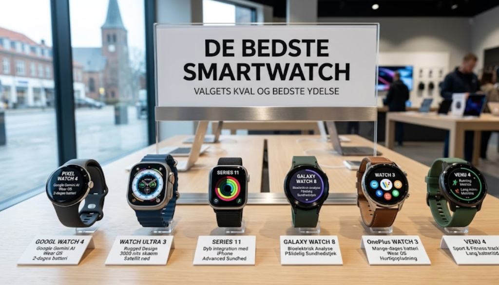 Bedste smartwatch i 2026